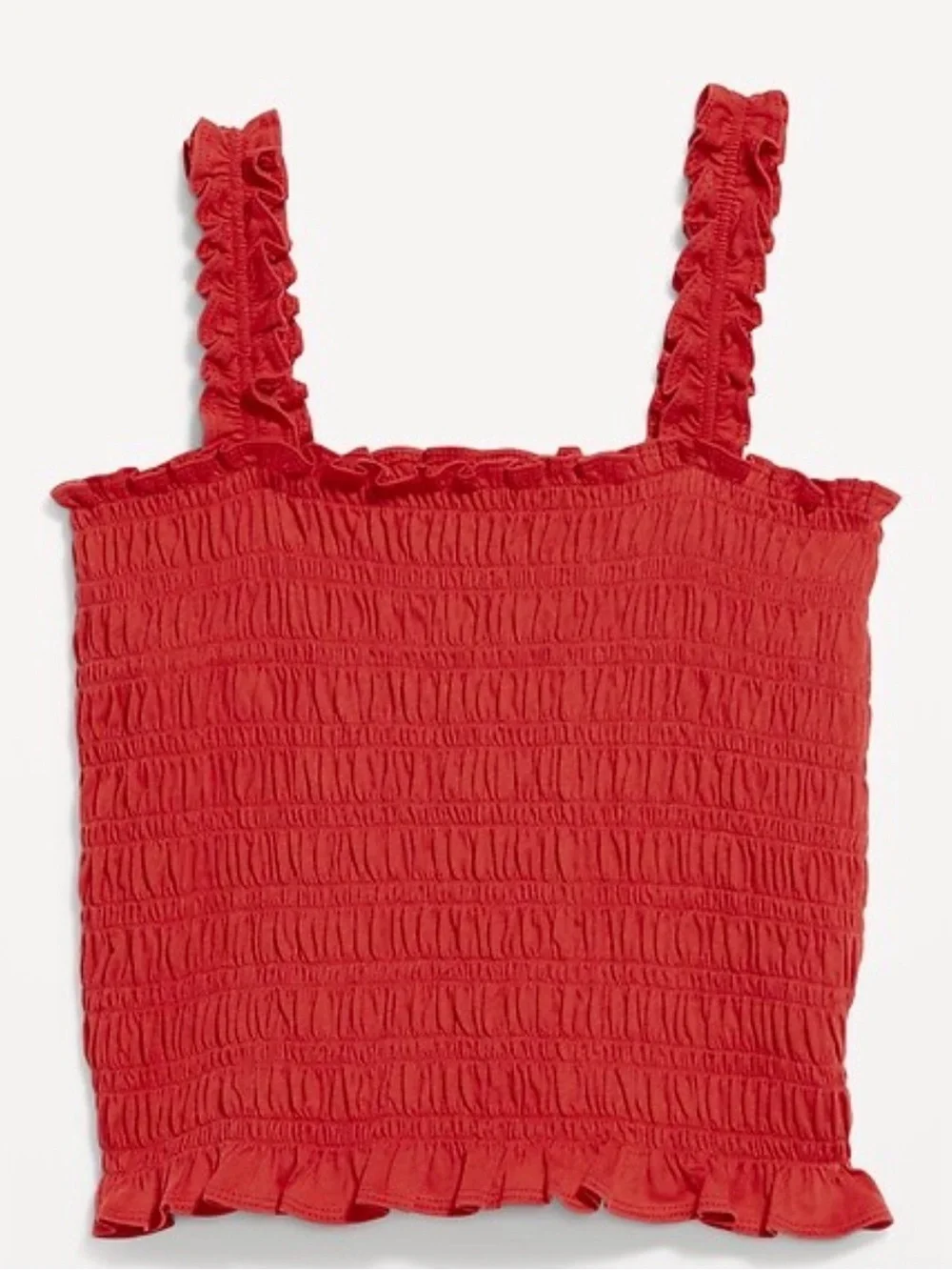 GAP KIDS Red Smocked Ruffle-Strap Camisole